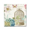 Trademark Fine Art Lisa Audit 'Rainbow Seeds Floral Birdcage III v2' Canvas Art, 18x18 WAP0425-C1818GG